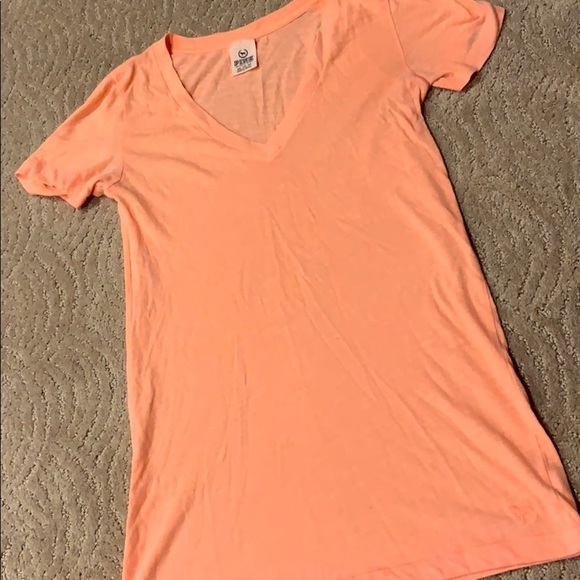 PINK Victoria's Secret Tops - Victoria’s Secret PINK coral short sleeve tank top tee